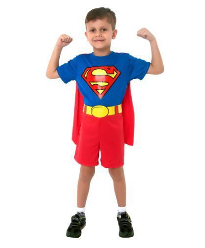 Fantasia SuperMan Kids Curto G - 1 Unidade - Sula - Rizzo