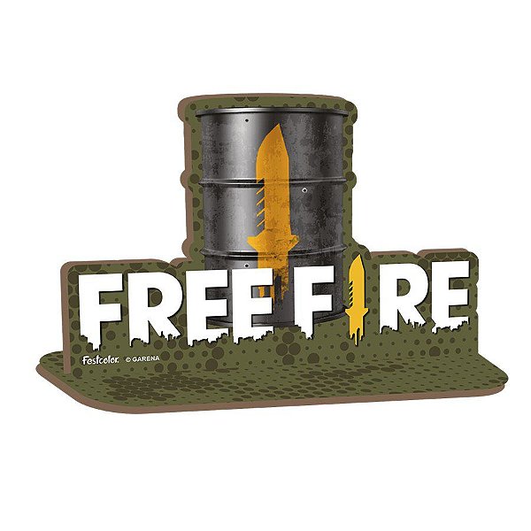 Personagem P Barril MDF Free Fire - 1 Unidade - Festcolor - Rizzo