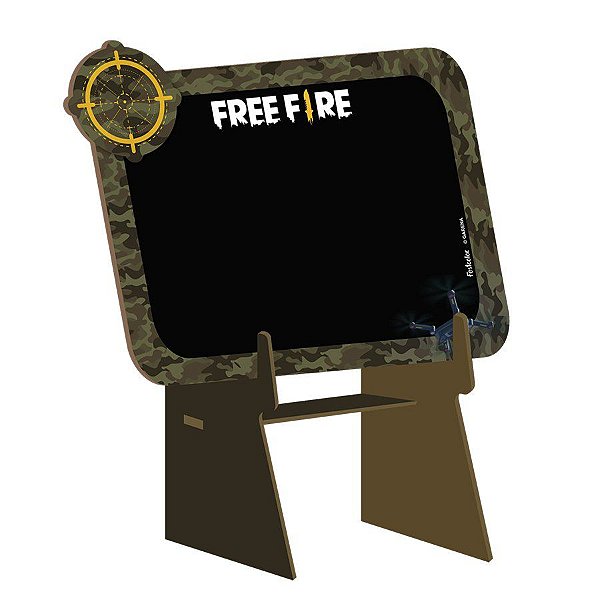 Lousa Decorada P MDF Free Fire - 1 Unidade - Festcolor - Rizzo Embalagens