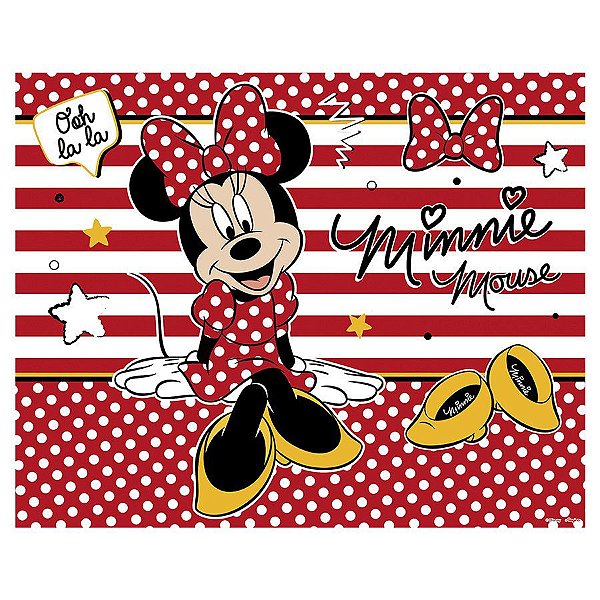 Painel Plástico Decorativo - Festa Minnie Mouse - 1 unidade - Regina Festas - Rizzo