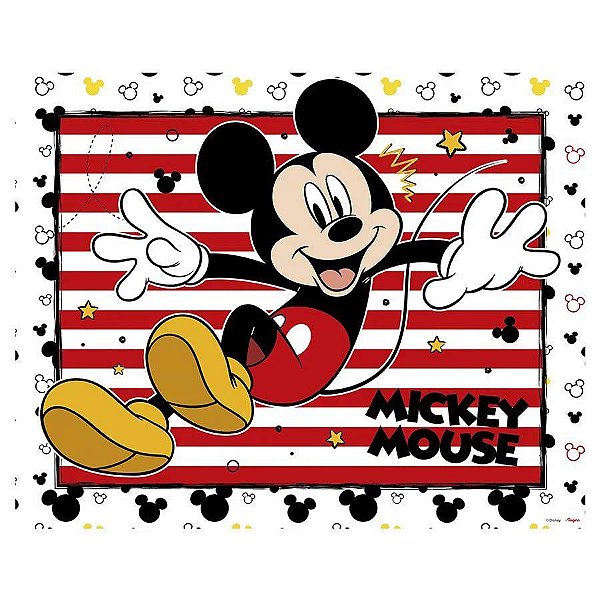 Painel Plástico Decorativo - Festa Mickey Mouse - 1 unidade - Regina Festas - Rizzo
