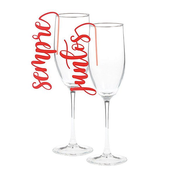 Tag Para Taças De Acrílico Sempre Juntos - 2 Unidades - Cromus - Rizzo Embalagens e Festas