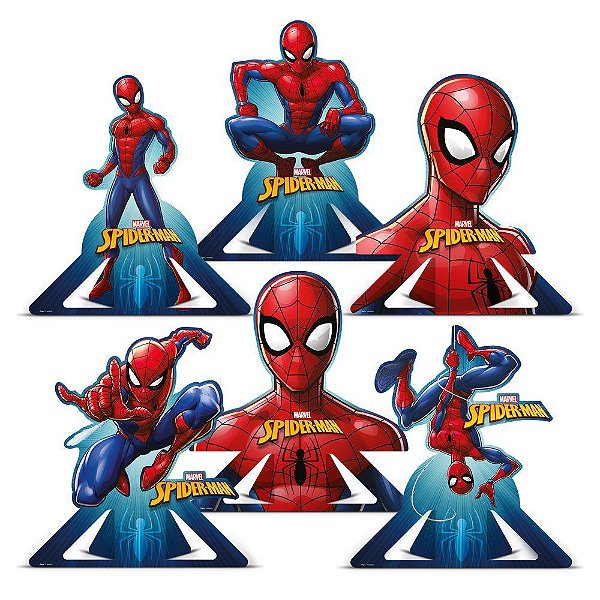 Decoração de Mesa Spider Man - 06 Unidades - Regina Festas - Rizzo Embalagens