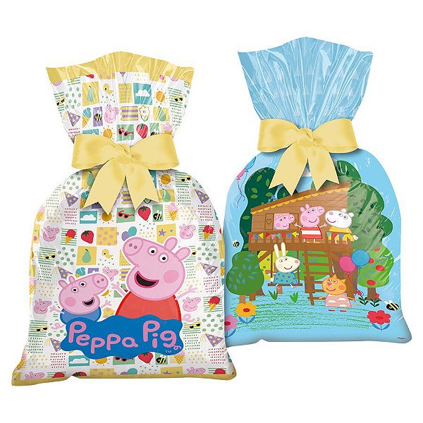 molde sacolinha peppa pig  Peppa pig, Sacolinha surpresa, Molde sacolinha