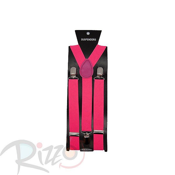 Adereço de Carnaval - Suspensório - Rosa Neon - Mod:6975 - 01 unidade - Rizzo Embalagens