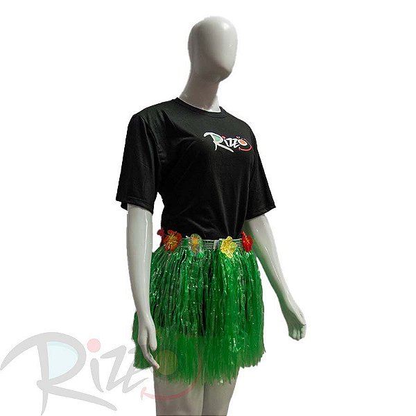 Saia Havaiana - Adereço de Carnaval  - Verde - 40cm - Mod:467 - 01 unidade - Rizzo Embalagens