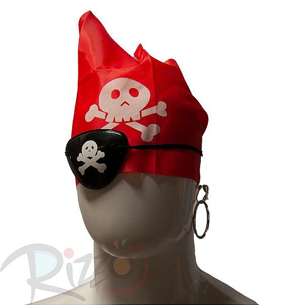 Kit Adereço de Carnaval Pirata - Mod:6422 - 01 unidade - Rizzo Embalagens