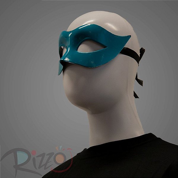 Máscara de Carnaval Veneziana - Ref:H17 - Azul - 01 unidade - Rizzo