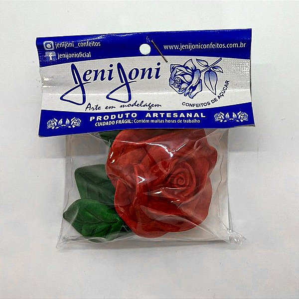 Confeitos de Açúcar Rosa Vermelha - 1 Unidade - Jeni Joni - Rizzo