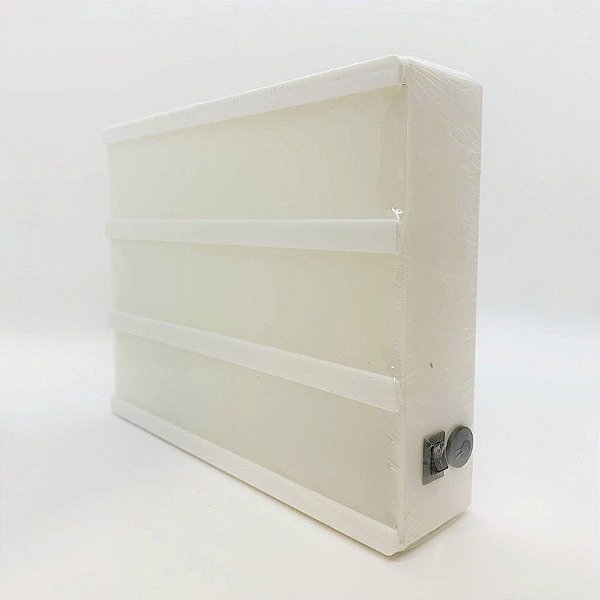 Luminária Led Light box Branco com Letreiro Colorido - 20x15x4,5cm - 1 unidade - Artlille - Rizzo