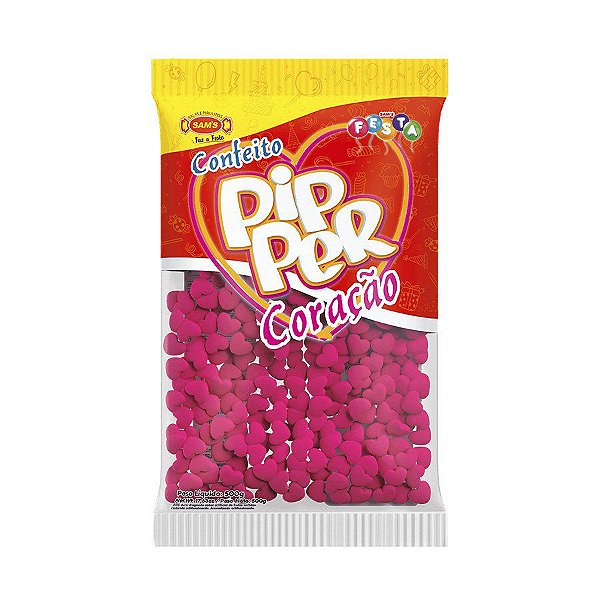 Confeito Pipper Morango Rosa - 500g - Sam's Festa - Rizzo