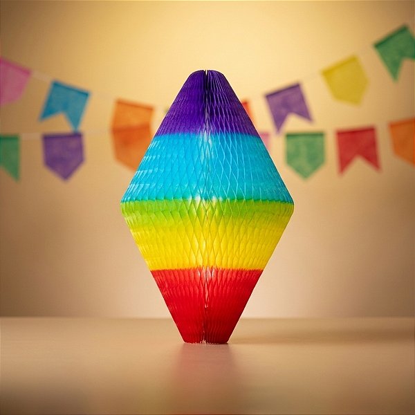 Enfeite Decorativo de Papel Seda - Balão Oriental - 24cm - 1 Unidade - Girotoy - Rizzo