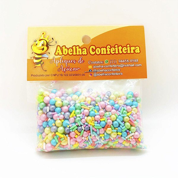 Mini Confeito - Sprinkles Encanto - 60 gramas - Abelha Confeiteira - Rizzo