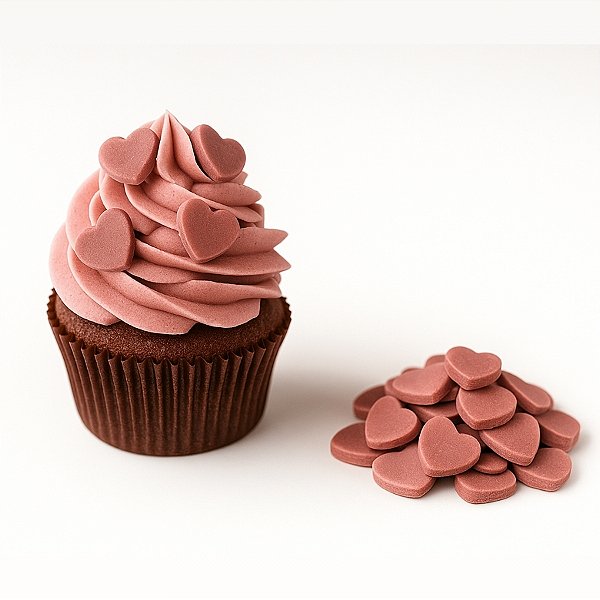 Mini Confeito - Coração Rosê - 20 gramas - Abelha Confeiteira - Rizzo