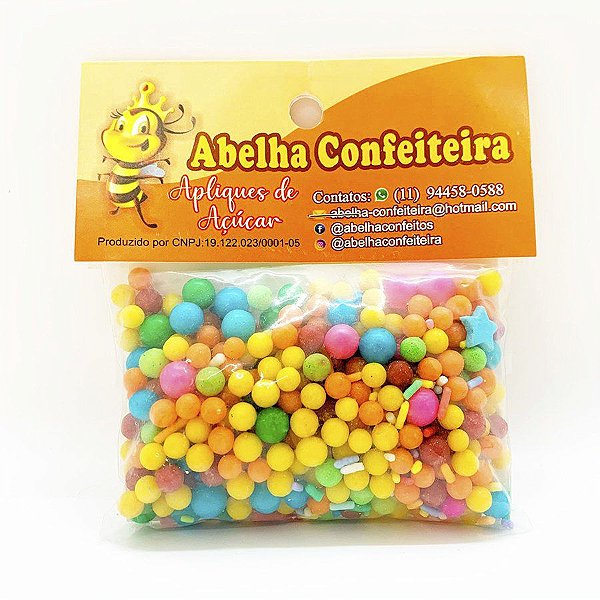 Mini Confeito - Sprinkles Circo - 60 gramas - Abelha Confeiteira - Rizzo