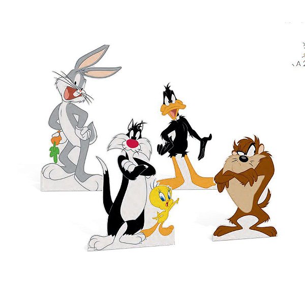 Silhuetas Decorativas Looney Tunes Sortidas - 4 Unidades - Cromus - Rizzo Embalagens