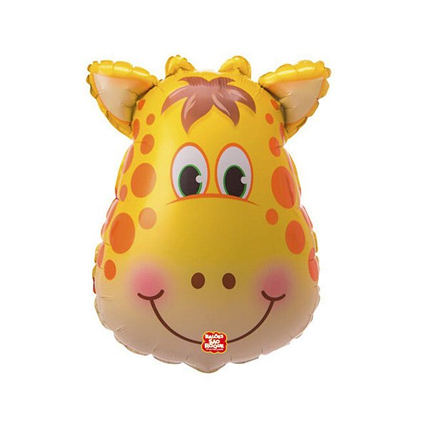 Balão Microfoil Girafa 3D - 1 unidade - 64cm (25'') - Balões São Roque - Rizzo Embalagens