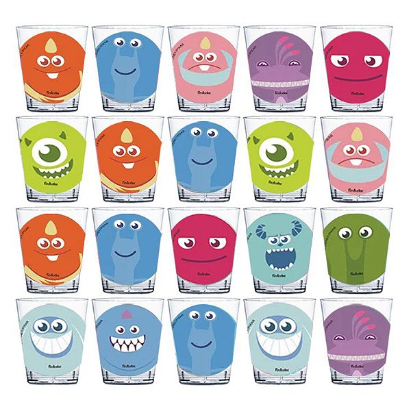 Copinho para Doces 40ml Festa Monstros SA - 20 unidades - Rizzo Embalagens