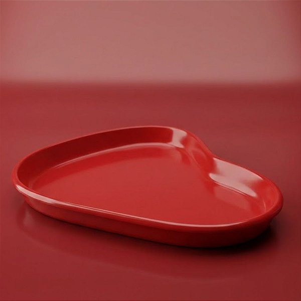 Bandeja Orgânica - 17x11 cm - Vermelho - 1 unidade - Só Boleiras - Rizzo