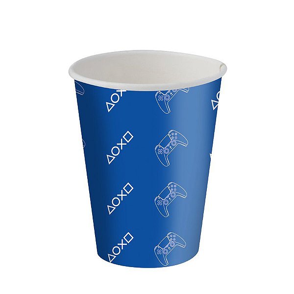 Copo Papel 200ml - Playstation 5 200 ml - 8 unidades - FestColor - Rizzo Embalagens