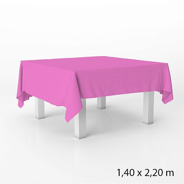 Toalha de Mesa em TNT - 140 x 220 cm - Rosa Chiclete - 1 unidade - Best Fest - Rizzo Embalagens