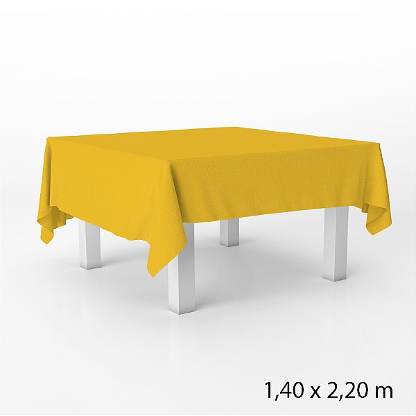 Toalha de Mesa em TNT - 140 x 220 cm - Amarelo - 1 unidade - Best Fest -