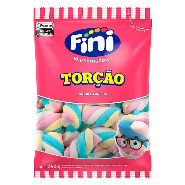 Marshmallow Torção Colorido - 250g - 1 unidade - Fini - Rizzo
