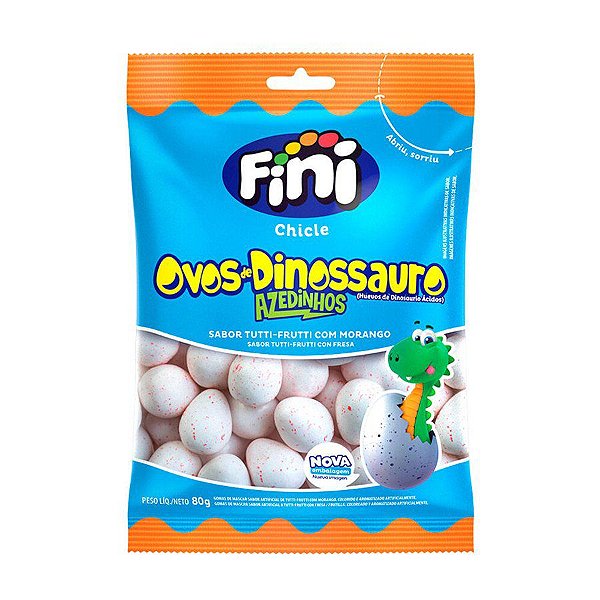 Chiclete Ovos de Dinossauro - 1 unidade Pct. c/ 80g - Fini -