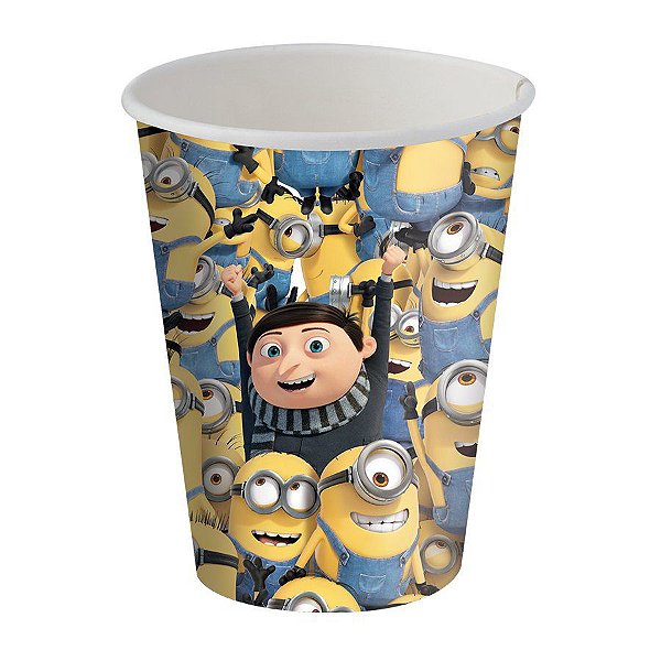 Copo Papel 200 ml - Festa Minions 2 - 8 unidades - Festcolor - Rizzo Embalagens