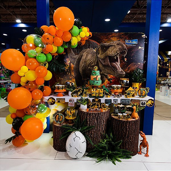 Painel 4 Laminas - Festa Jurassic World 3   - 1 unidade - Festcolor - Rizzo