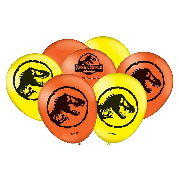 Balão IMP. Especial - Festa Jurassic World 3   - 25 unidades - Festcolor - Rizzo Embalagens