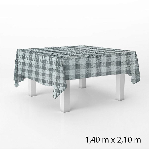 Toalha de Mesa em TNT - 140 x 220 cm - Xadrez Preto - 1 unidade