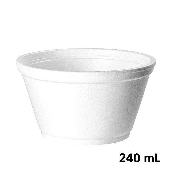 Pote de Isopor 240 mL - 20 unidades - Total Plast - Rizzo