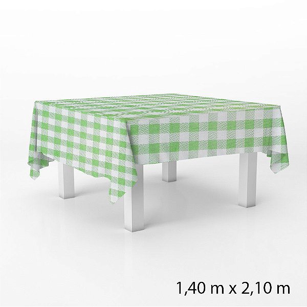 Toalha de Mesa Xadrez Preto e Verde 4 Lugares  Mesa Chiq - Mesa Chiq -  Toalhas de Mesa Sob Medida Impermeáveis