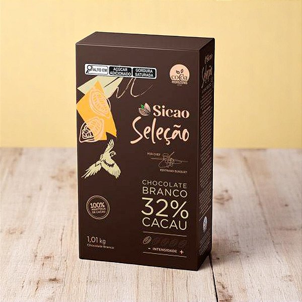 Chocolate Seleção Branco 32% Cacau - 1,01 kg - 1 unidade - Sicao - Rizzo