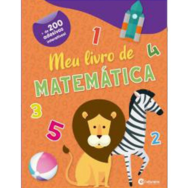 Livro De Matemática Com Adesivos  - 1 unidade -  - Rizzo Embalagens