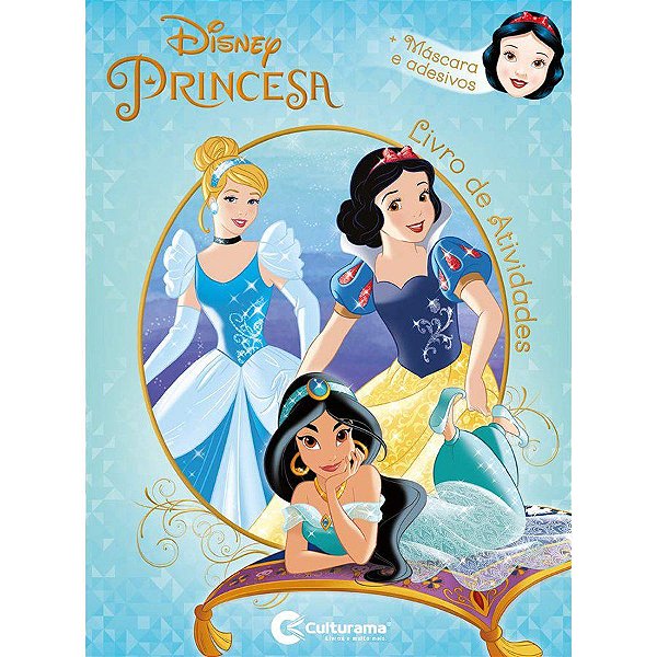 Livro Diversão Com Adesivo -Princesas - 1 unidade - Disney - Rizzo Embalagens