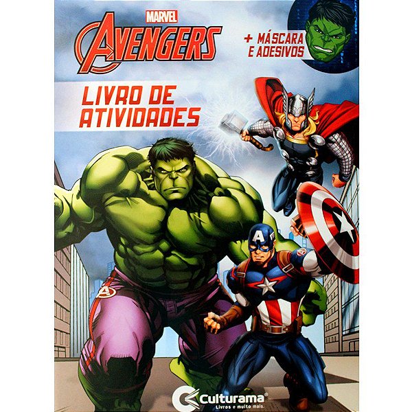 Livro Diversão Com Adesivo - Vingadores - 1 unidade - Marvel - Rizzo Embalagens