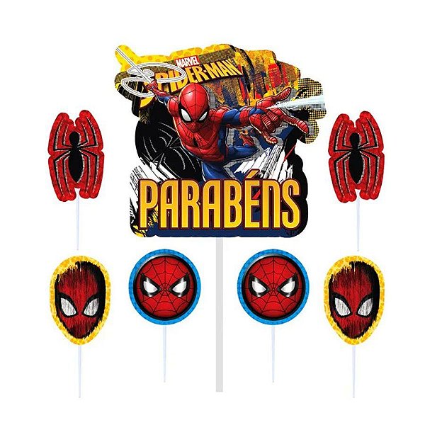 Topo de Bolo - Spider-Man - 1 unidade - Piffer - Rizzo Embalagens