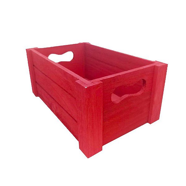 Caixote de Madeira Tradicional Vermelho - 01 unidade - Cromus - Rizzo