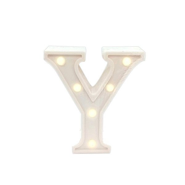 Luminoso Mini Letra "Y" com LED Branco - 01 unidade - Cromus - Rizzo Embalagens