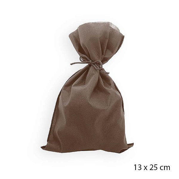 Saco para Surpresas em TNT - 13 x 25 cm - Marrom - 10 unidades - Best Fest - Rizzo Embalagens