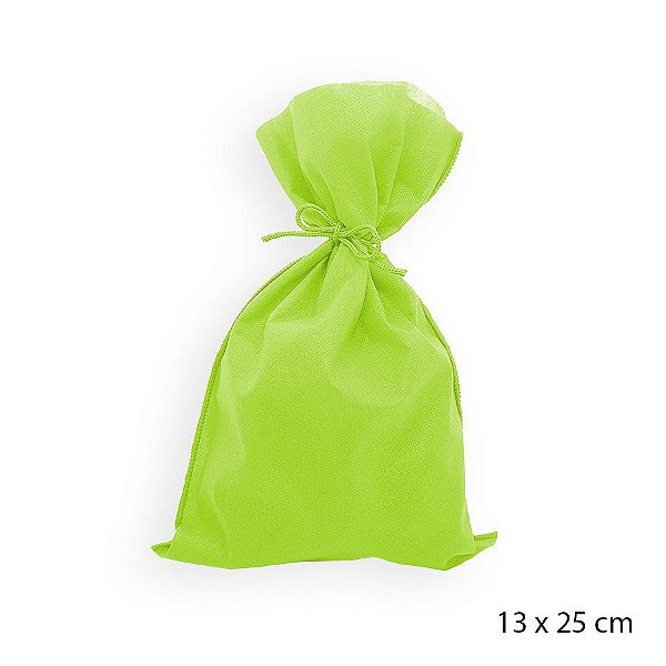 Saco para Surpresas em TNT - 13 x 25 cm - Verde Limão - 10 unidades - Best Fest - Rizzo Embalagens