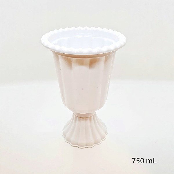 Mini Vaso Grego Plástico 750 mL - Branco - 1 unidade - LSC Toys - Rizzo Embalagens