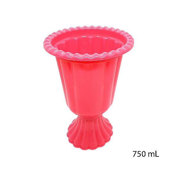 Mini Vaso Grego Plástico 750 mL - Rosa Pink - 1 unidade - LSC Toys - Rizzo Embalagens