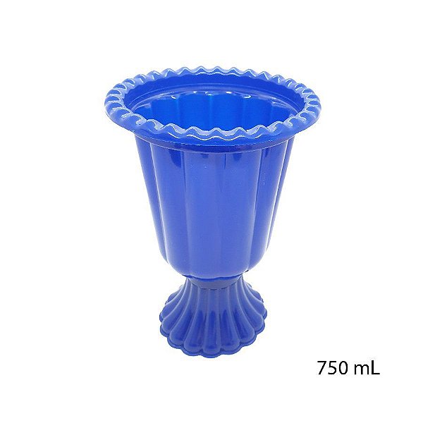 Mini Vaso Grego Plástico 750 mL - Azul Escuro - 1 unidade - LSC Toys - Rizzo Embalagens