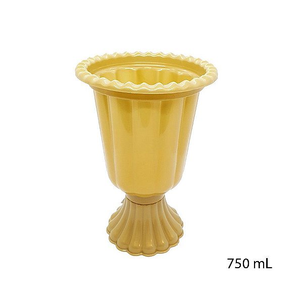 Mini Vaso Grego Plástico 750 mL - Dourado - 1 unidade - LSC Toys - Rizzo Embalagens