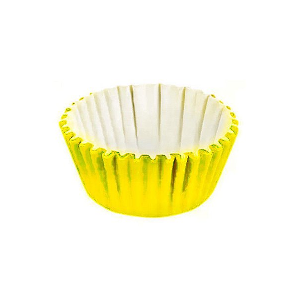 Forminha Para Docinhos de Papel Amarelo - Tamanhos - 100 Unidades - Plac - Rizzo