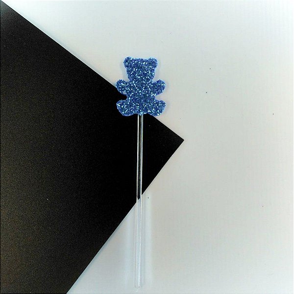 Pick Decorativo - Urso Azul Escuro - 10 unidades - Nelyzoca - Rizzo Embalagens