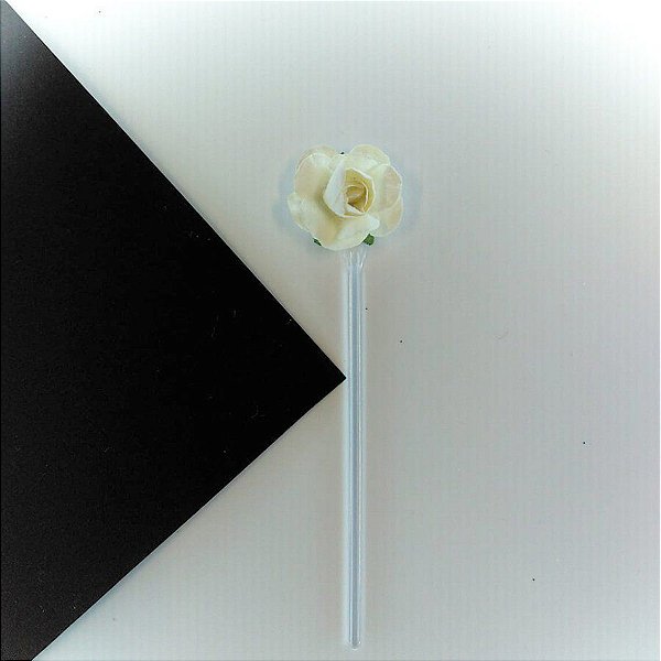 Pick Decorativo - Rosa Creme - 10 unidades - Nelyzoca - Rizzo Embalagens